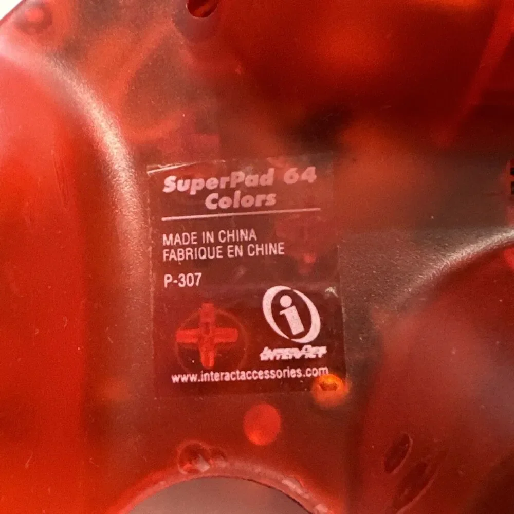 Nintendo 64 Controller Pak NUS-004 & SuperPad Colors Performance Red Controller